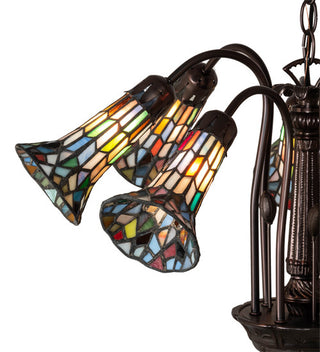 26 Wide Tiffany Pond Lily 7 Light Chandelier