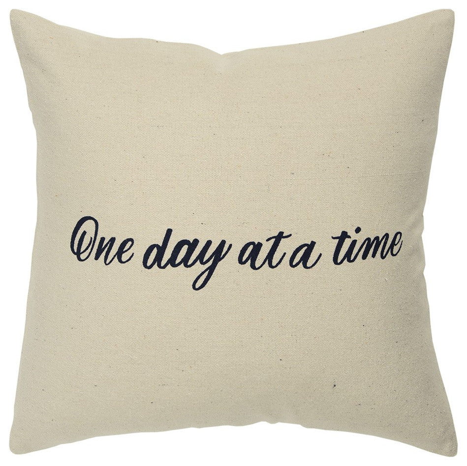 Black Taupe Canvas One Day Throw Pillow