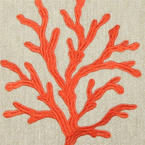 Pillow Decor - Sea Coral in Orange 17 x 17 Throw Pillow