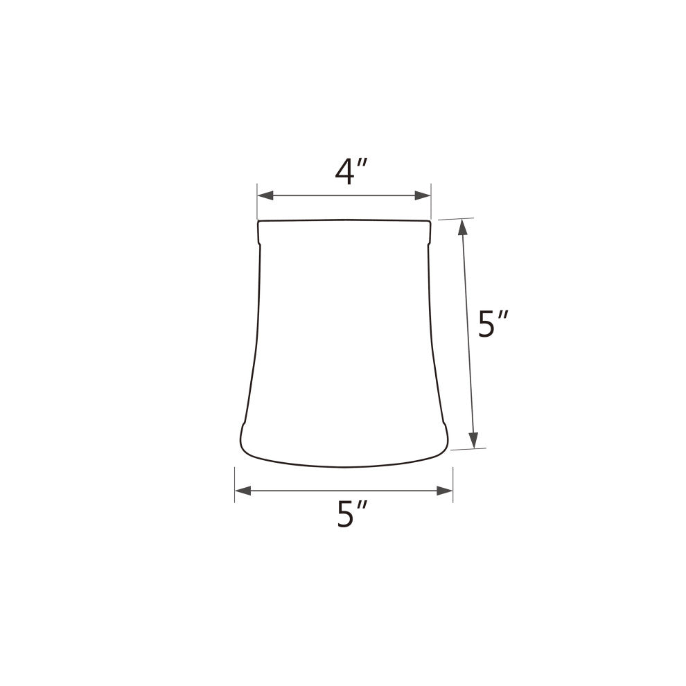 Aspen Creative 30366-2 Bell Clip-On Lamp Shade Brown 4" x 5" x 5"