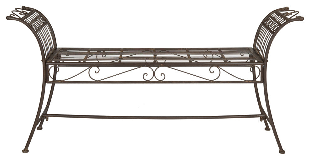 Safavieh Hadley Indoor-Outdoor Bench, Rustic Brown