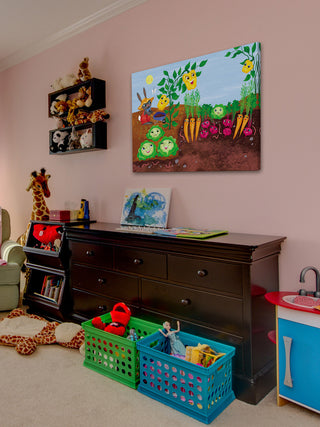 "Happy Garden" Painting Print on Canvas by Curtis