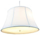 2 Light Swag Plug-In Pendant 17"w White Shantung with Diffuser, White Cord