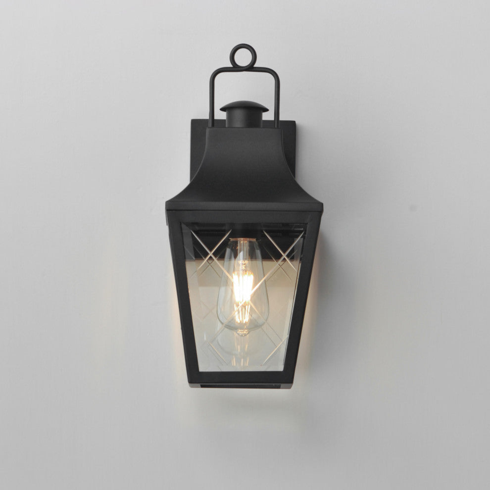 Maxim 30361 Storybook 15" Tall Outdoor Wall Sconce - Black
