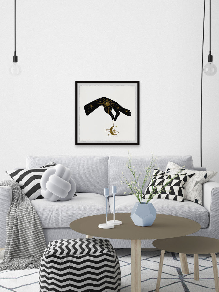 "Celestial Balance" Framed Painting Print, 12x12