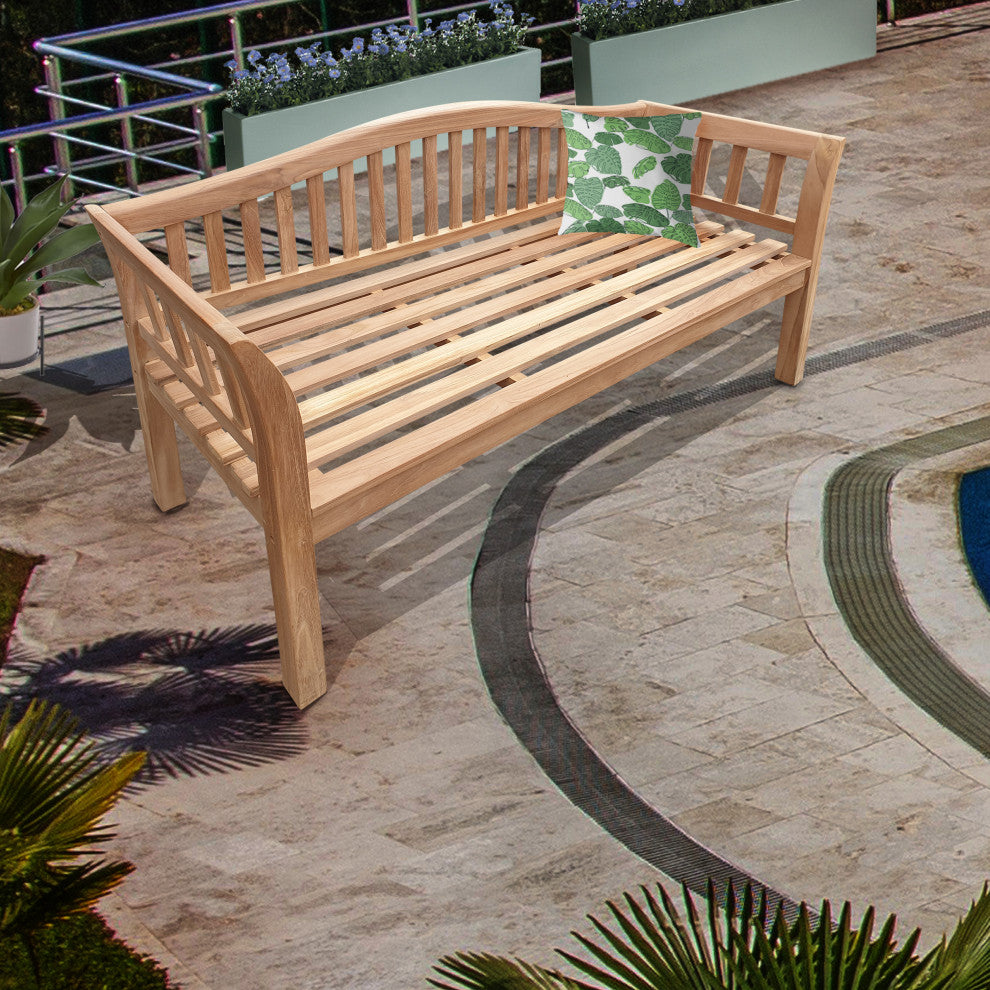 Teak Wood Oklahoma Outdoor Patio Bench, 5'
