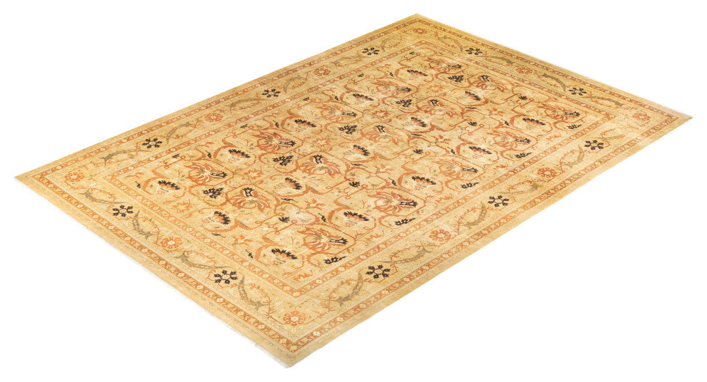 Mogul, One-of-a-Kind Hand-Knotted Area Rug Yellow, 12'1"x17'8"