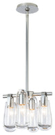 Eos Semi-Flush/Pendant, Sterling Finish, Clear Glass