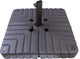 10'' Square Bronze Cantilever Crank Aluminum Umbrella, Jockey Red Sunbrella