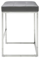 Chi Stool, Seat: Gray, Base: Stainless Steel, Counter Height
