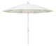 11' Matted White Collar Tilt Lift Fiberglass Rib Aluminum Umbrella, Sunbrella, Canvas