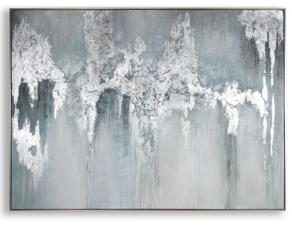 Exquisite Aquamarine, Hand Painted Canvas