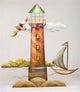 Metal Lighthouse Sculpture