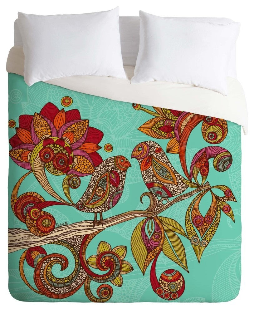 Deny Designs Valentina Ramos Hello Birds Duvet Cover - Lightweight