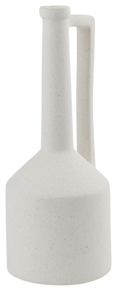 Burton Off-White Ceramic Jug Style Vase, 16"