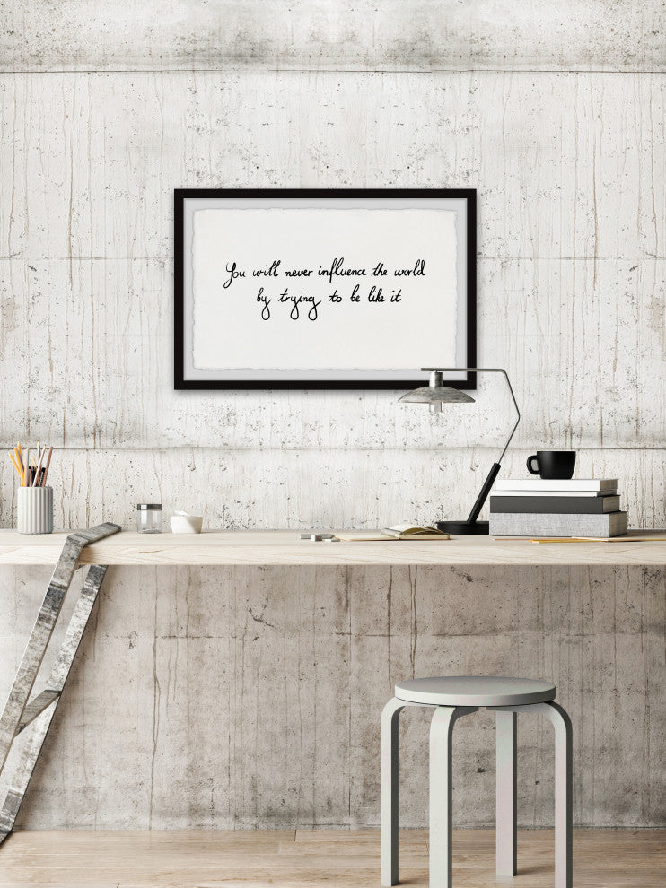"Influence the World" Framed Painting Print, 45x30