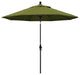 9' Matted Black Collar Tilt Lift Fiberglass Rib Aluminum Umbrella, Pacifica, Palm