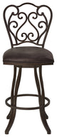 Celeste 26" Metal Swivel Counter Stool, Bandero Espresso Fabric