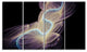 Elegant Fantasy Fractal Design, Abstract Canvas Art Print, 48"x28", 4 Panels