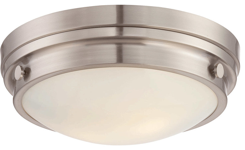 Flush Mount, Satin Nickel, 13.25"