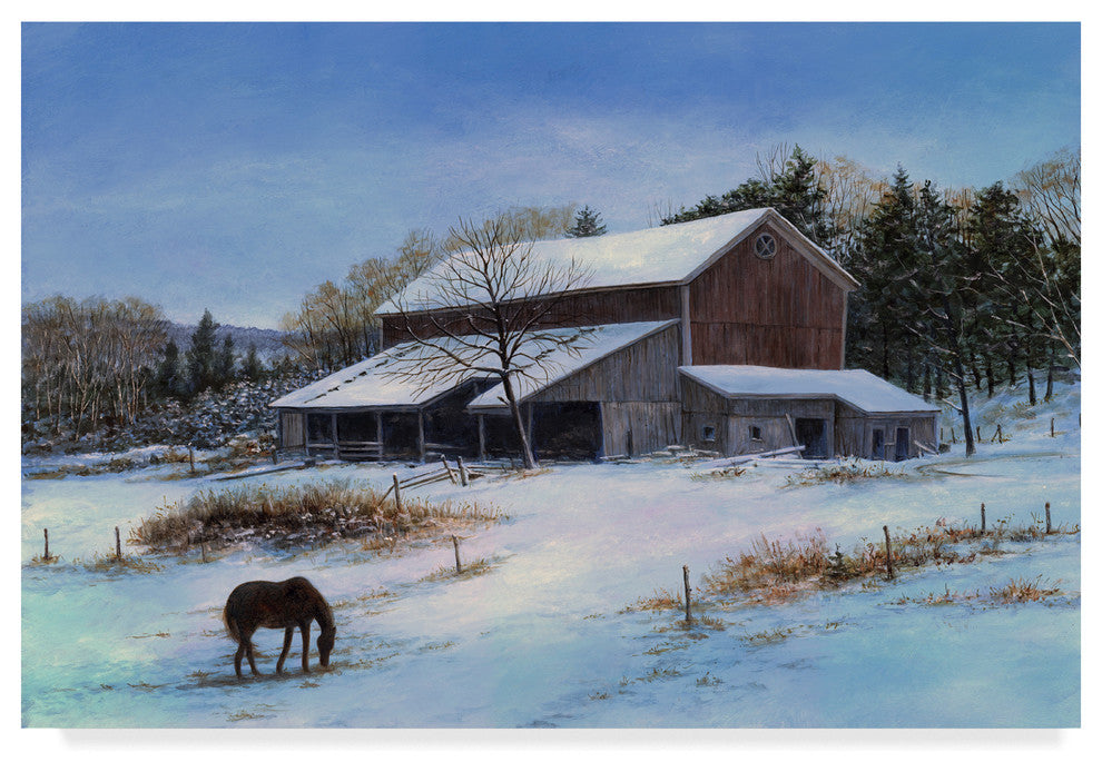 "In a Winter Blue" by John Morrow, Canvas Art, 22"x32"