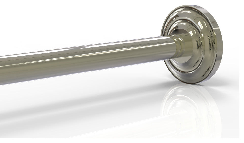 Que New Shower Curtain Rod Brackets, Polished Nickel