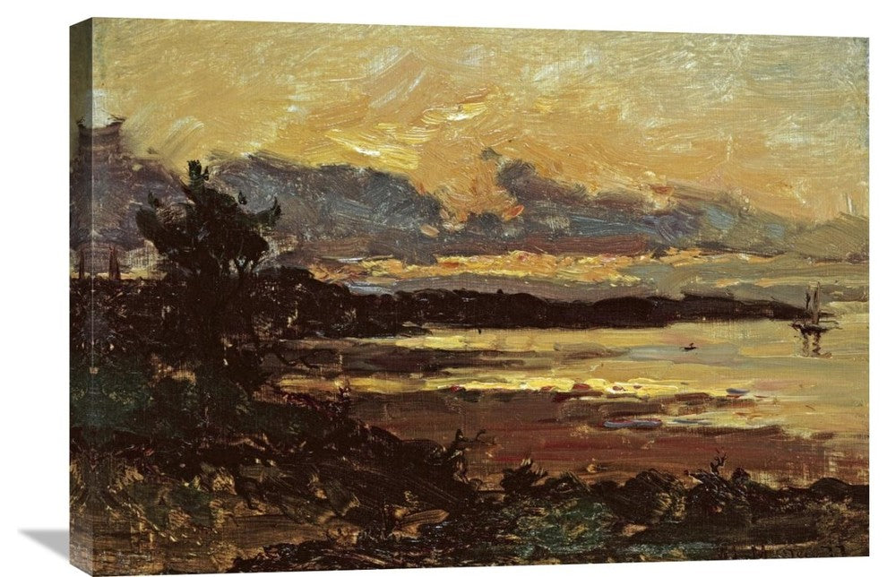 "Sunset at Manchester, Massachusetts" Artwork, 30" x 21"