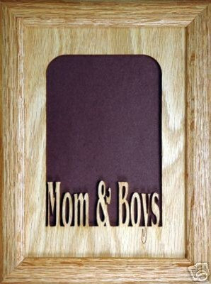 Mom and Boys Vertical Picture Frame and Matte, 5"x7"