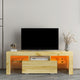 Oak Stand with LED RGB Lights Flat Screen Particle Board TV Cabine