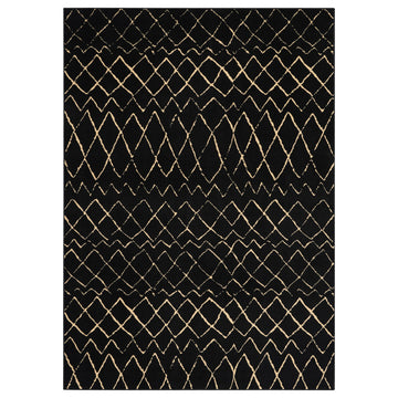 Nourison Grafix 7'' x 10'' Black Bohemian Indoor Area Rug