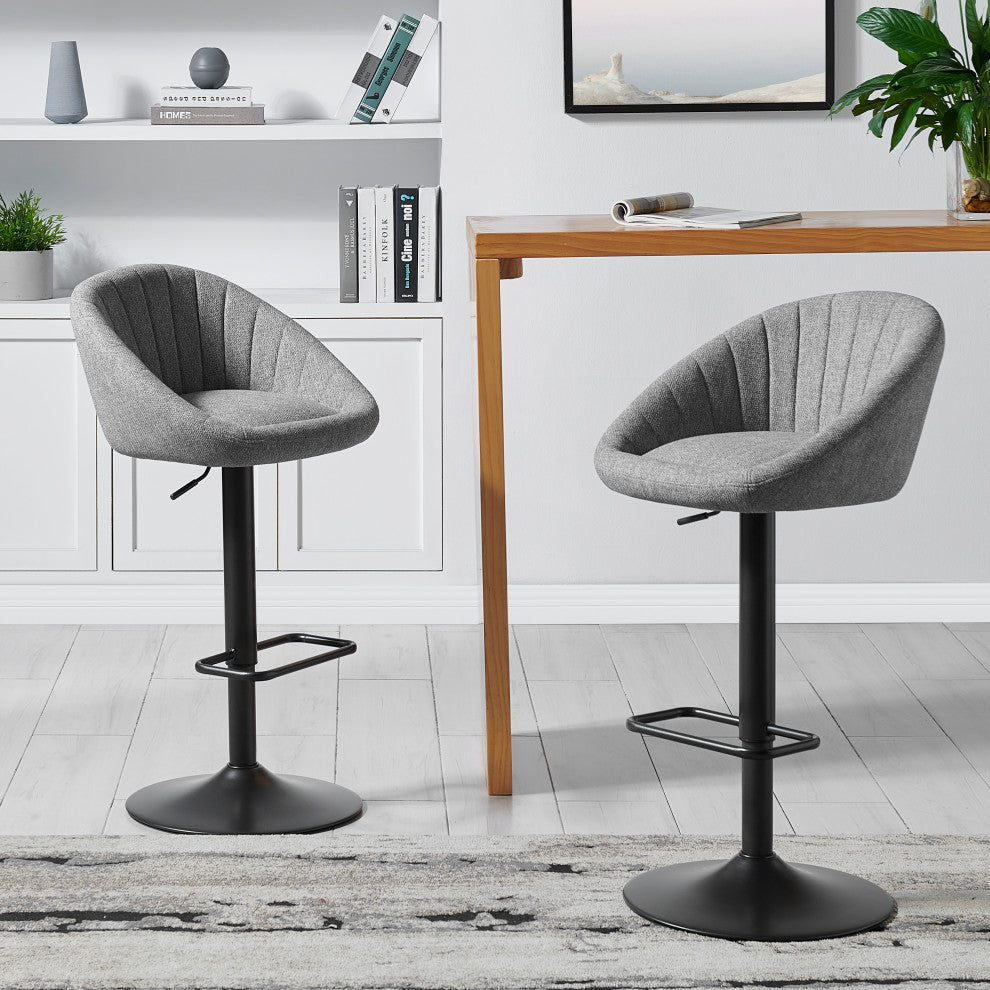 Watson KD Fabric Gaslift Swivel Bar Stool