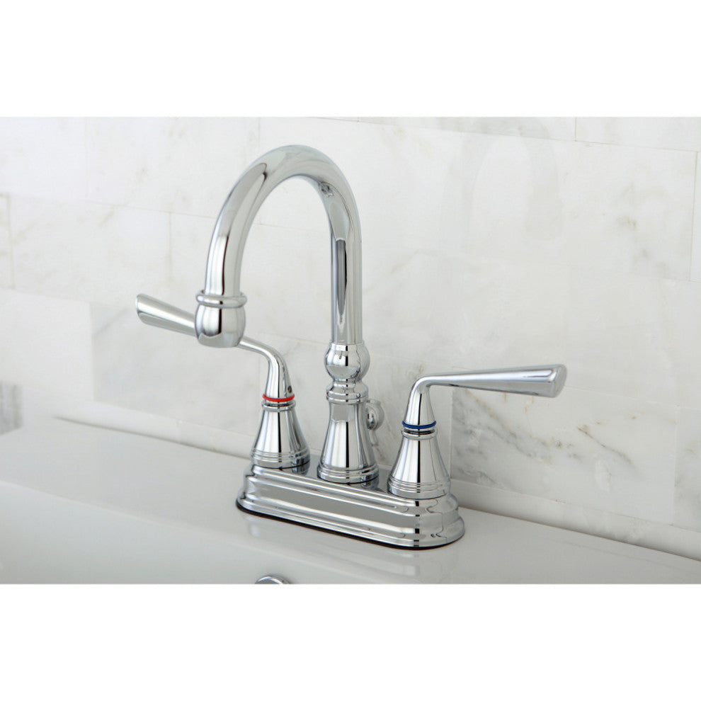 Kingston Brass 4" Centerset Bathroom Faucet, Polished Chrome
