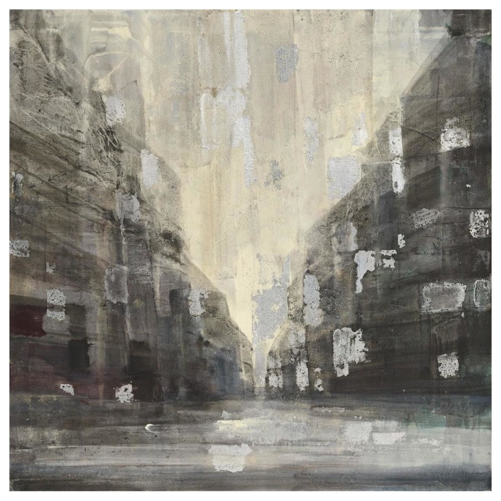 "Silver City" Digital Paper Print by Albena Hristova, 38"x38"