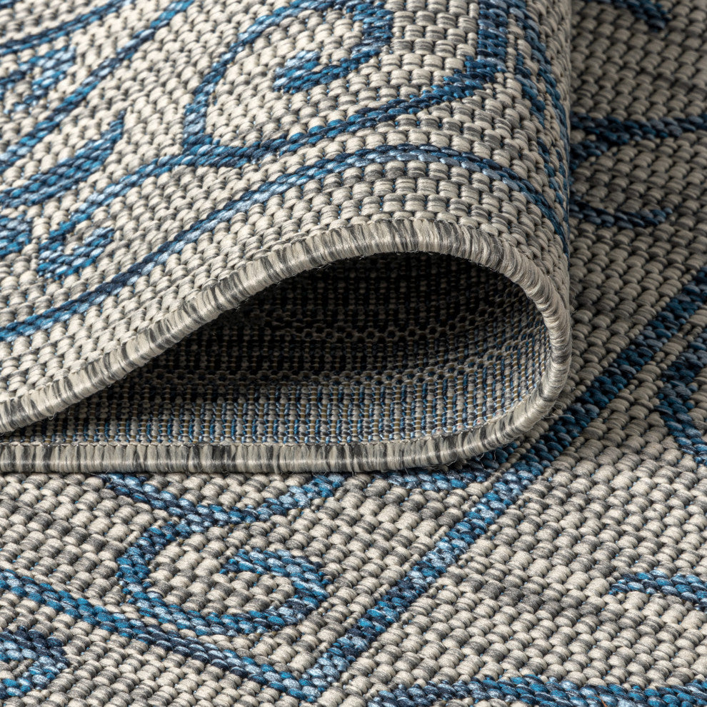 Charleston Vintage Filigree Textured Weave Indoor/Outdoor Area Rug