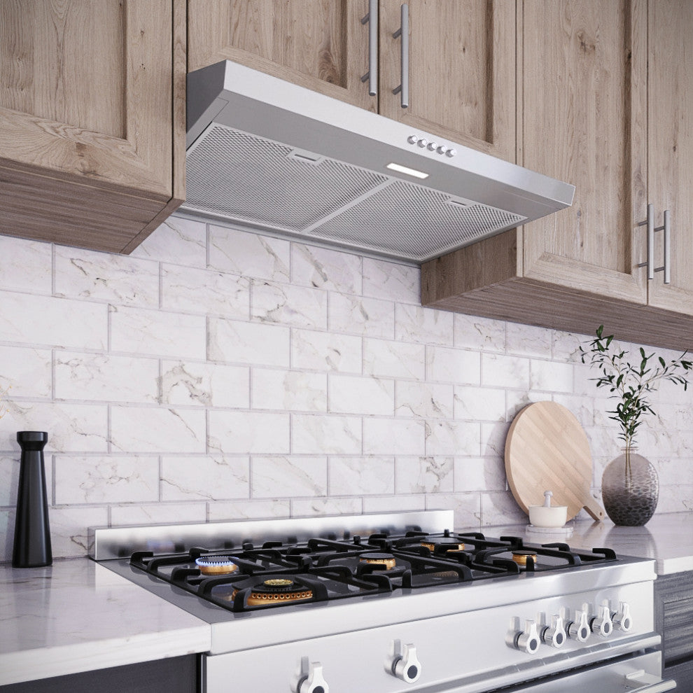 Streamline 30" Bergamo Ductless Undermount Range Hood, Stainless Steel