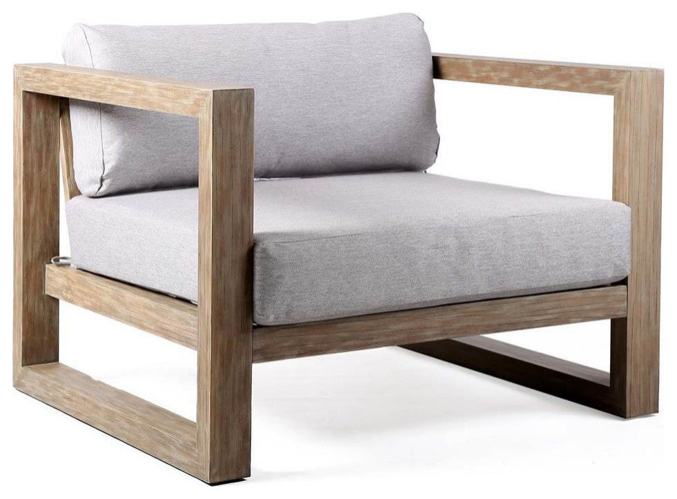 Paradise 4-Piece Eucalyptus Outdoor Patio Sofa Seating Set, Light Eucalyptus