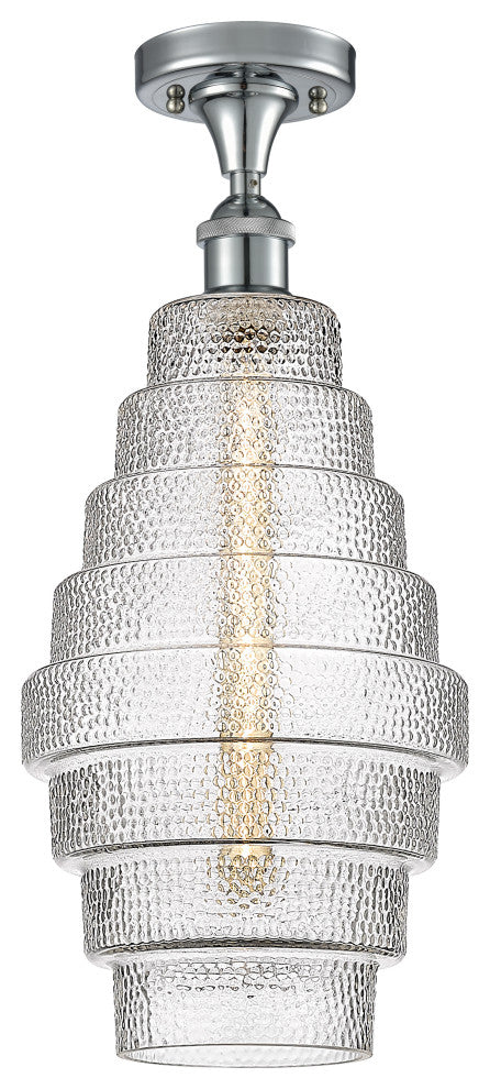 Innovations 516-1C-PC-G672-8 1 Light Semi-Flush Mount, Polished Chrome