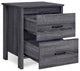 Titeca Contemporary 3 Piece Dresser and Nightstand Set, Sonoma Gray Oak