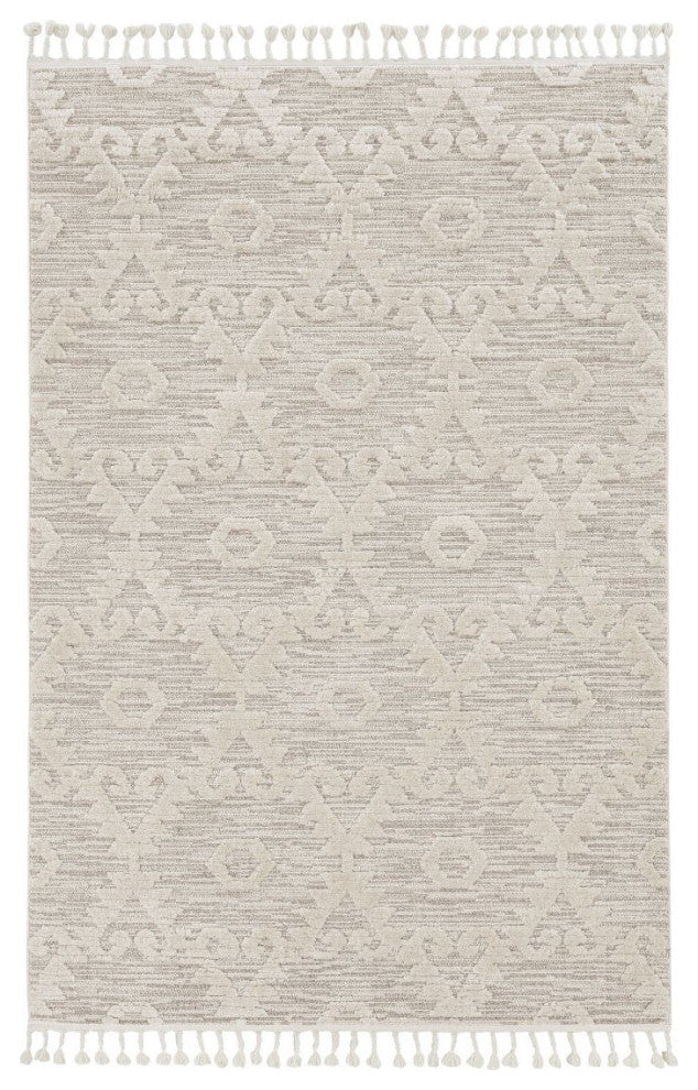 KAS Willow 1103 Ivory Beige Boho Area Rug, 3'x5'