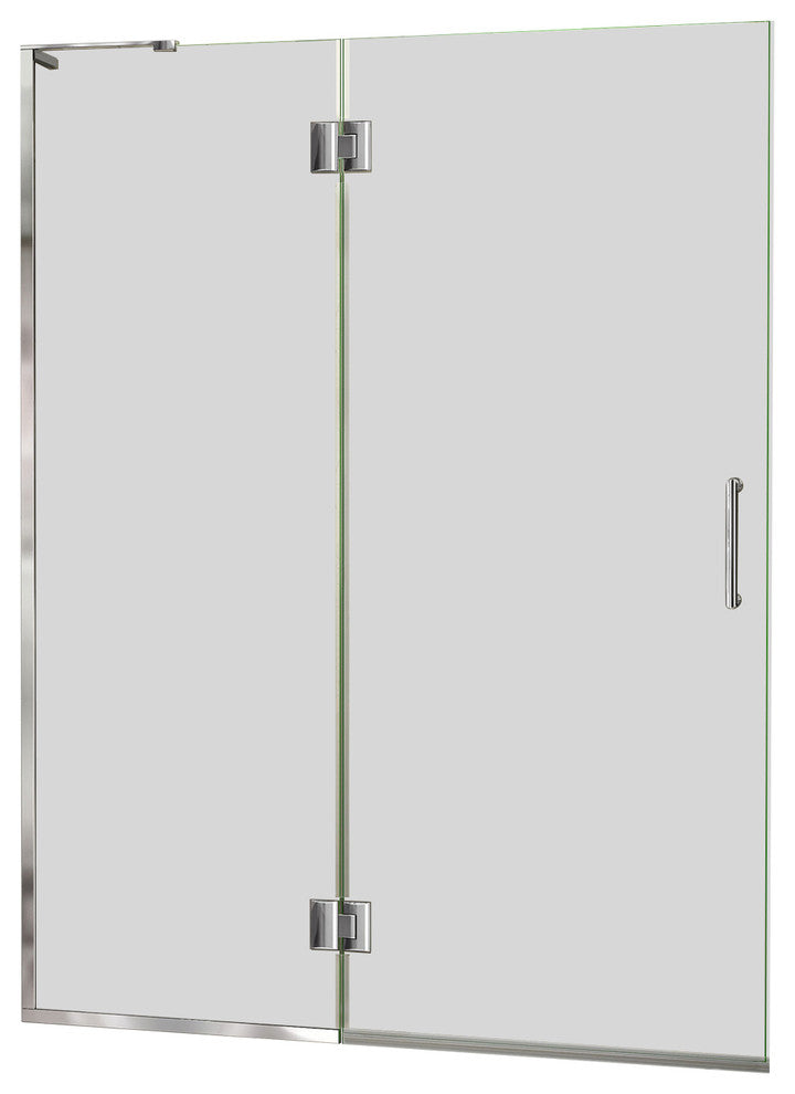 Unidoor-x 53" Shower Door, Chrome, Right-wall Bracket
