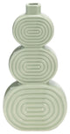 Ceramic 12" Stacked Circles Vase, Cucumber