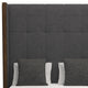 Nativa Interiors Irenne Tufted Bed, Charcoal, Ca King, High 87"