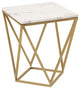 Leopold White Marble Side Table