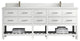 Parker 84 Double Sink Bath Vanity in White 1.5" White Quartz