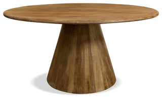 Jay 7-Piece Set With 60" Round Dining Table and 6 Upholstered Chairs, Mink