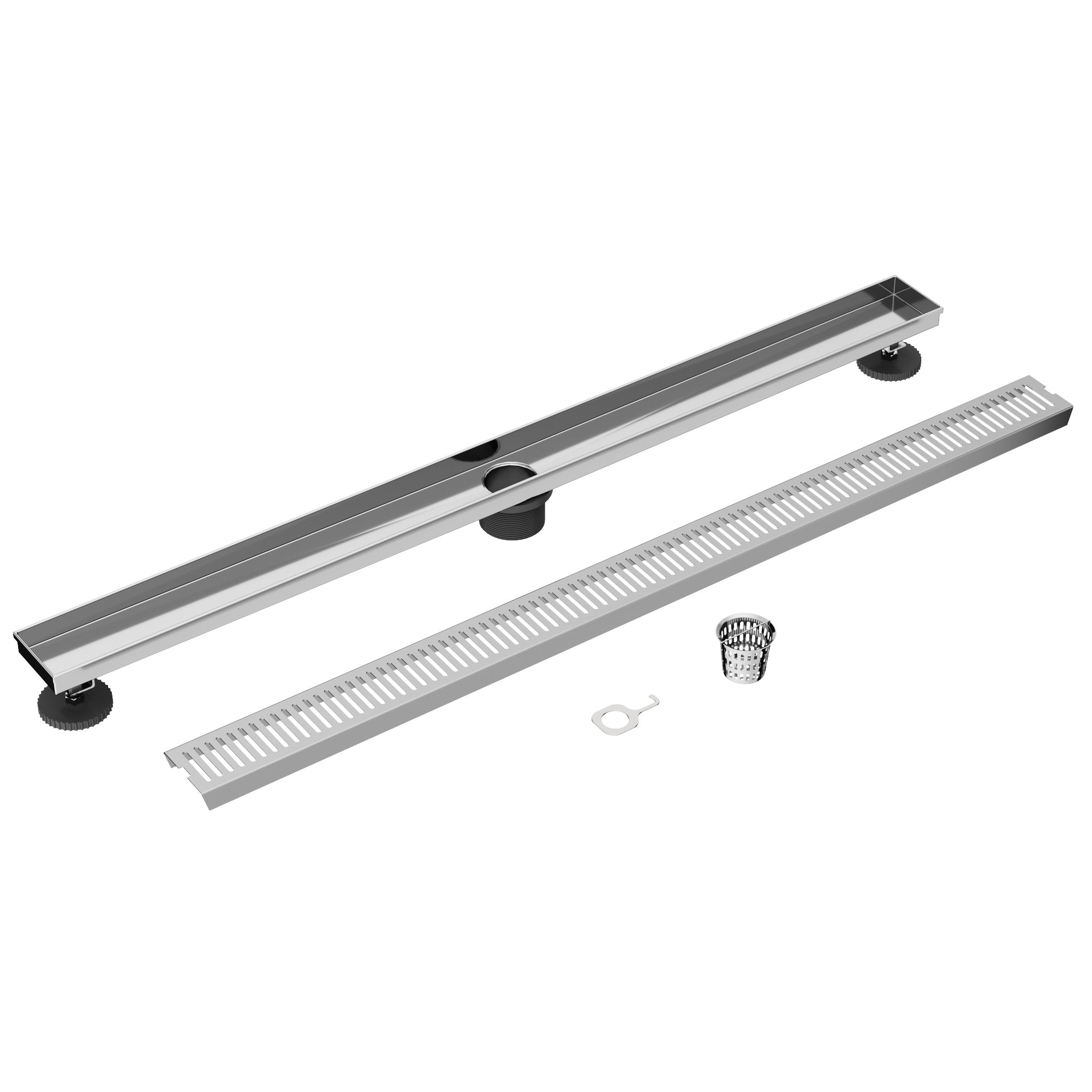 VIGO Elan Linear Shower Drain, Chrome, 36"
