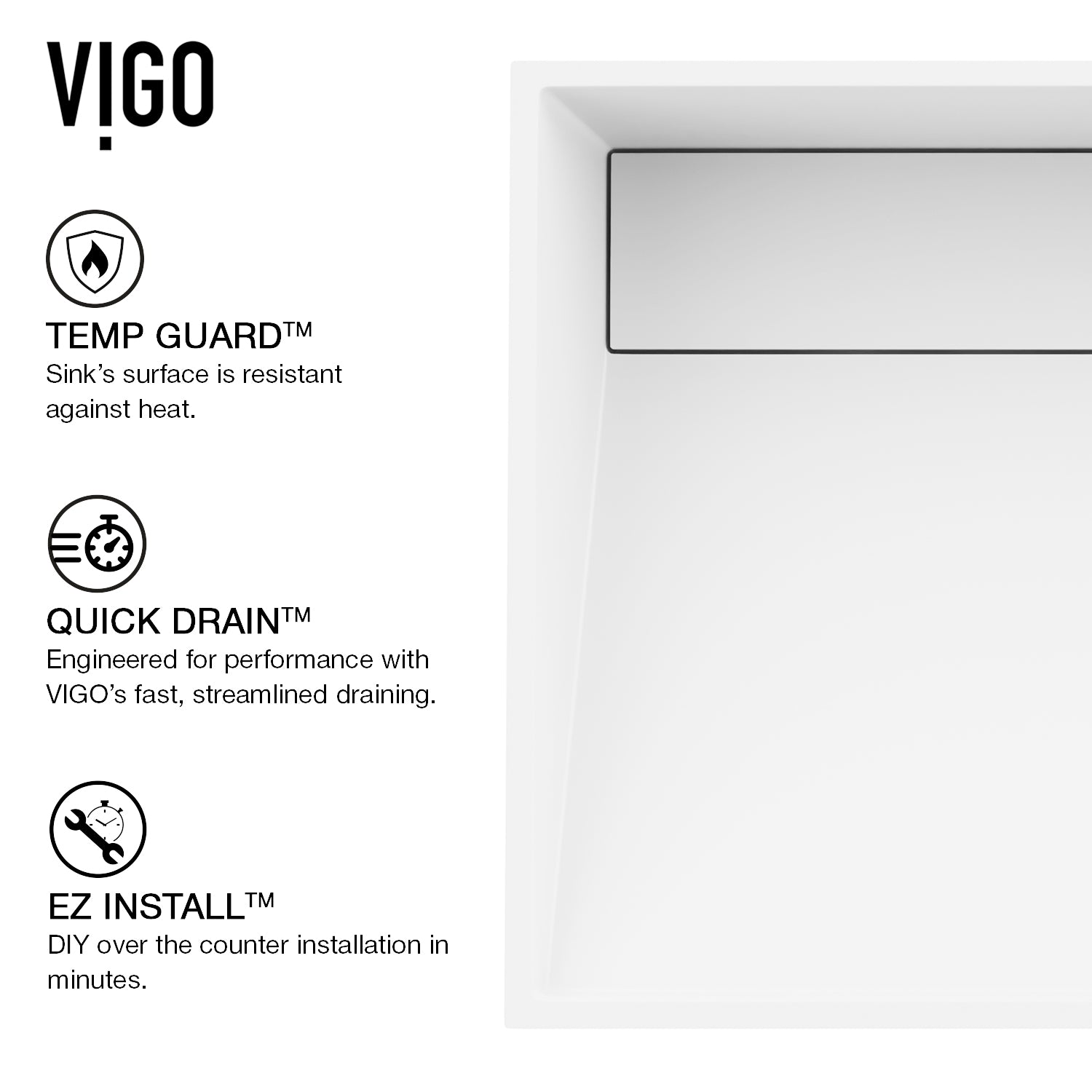 VIGO Starr 17"L x 13"W x 5"H Matte Stone Rectangular Bathroom Vessel Sink