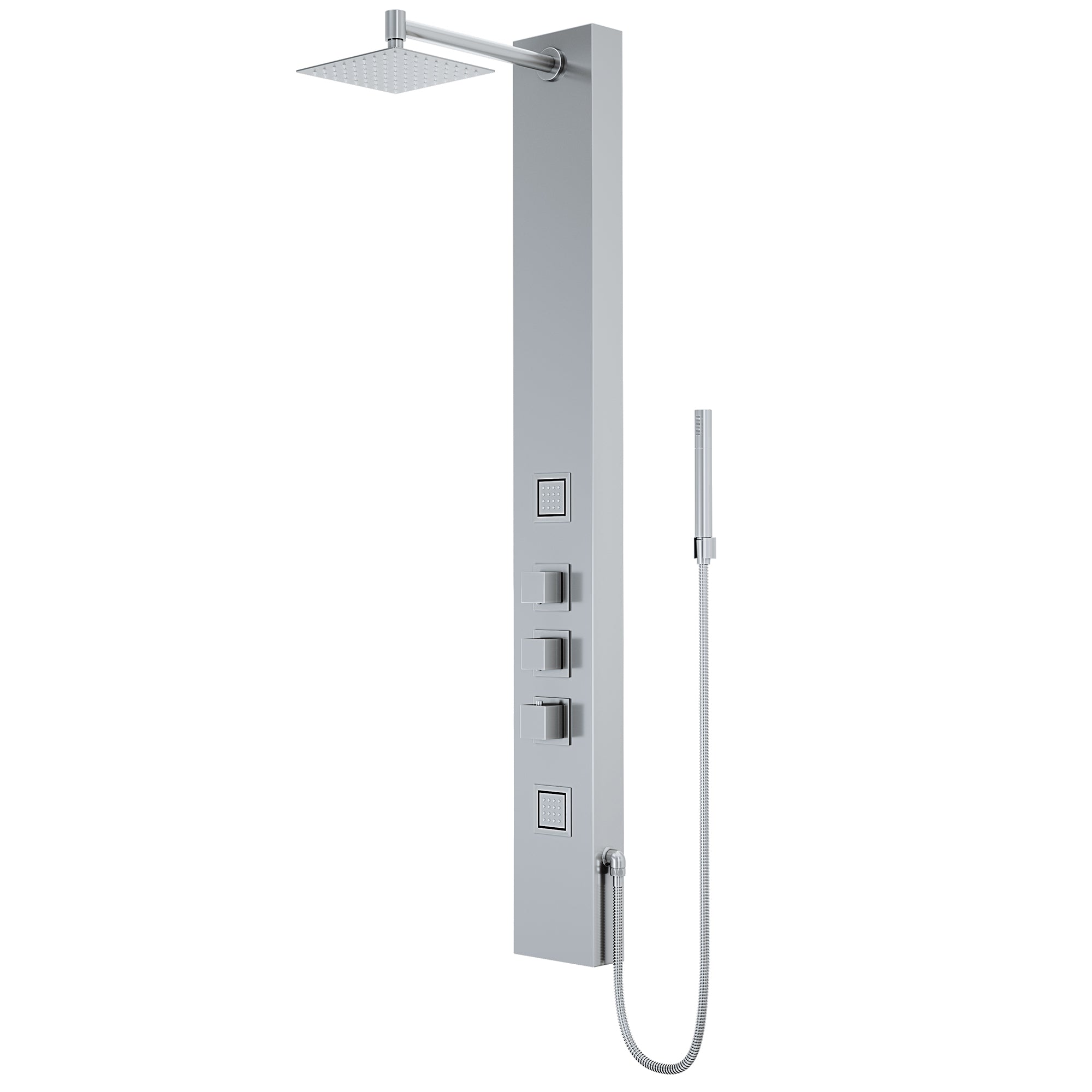 VIGO Rector 2-Jet Shower Panel with Shower Head, Stainless Steel
