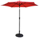Rainey 9' Pole Umbrella With Carry Bag and Base, Red