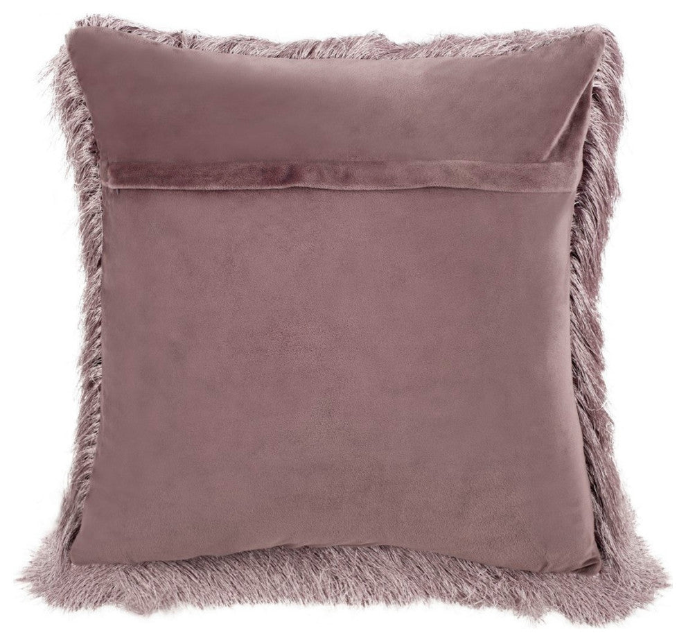 Safavieh Venice Shag Pillow Lilac 20" X 20"